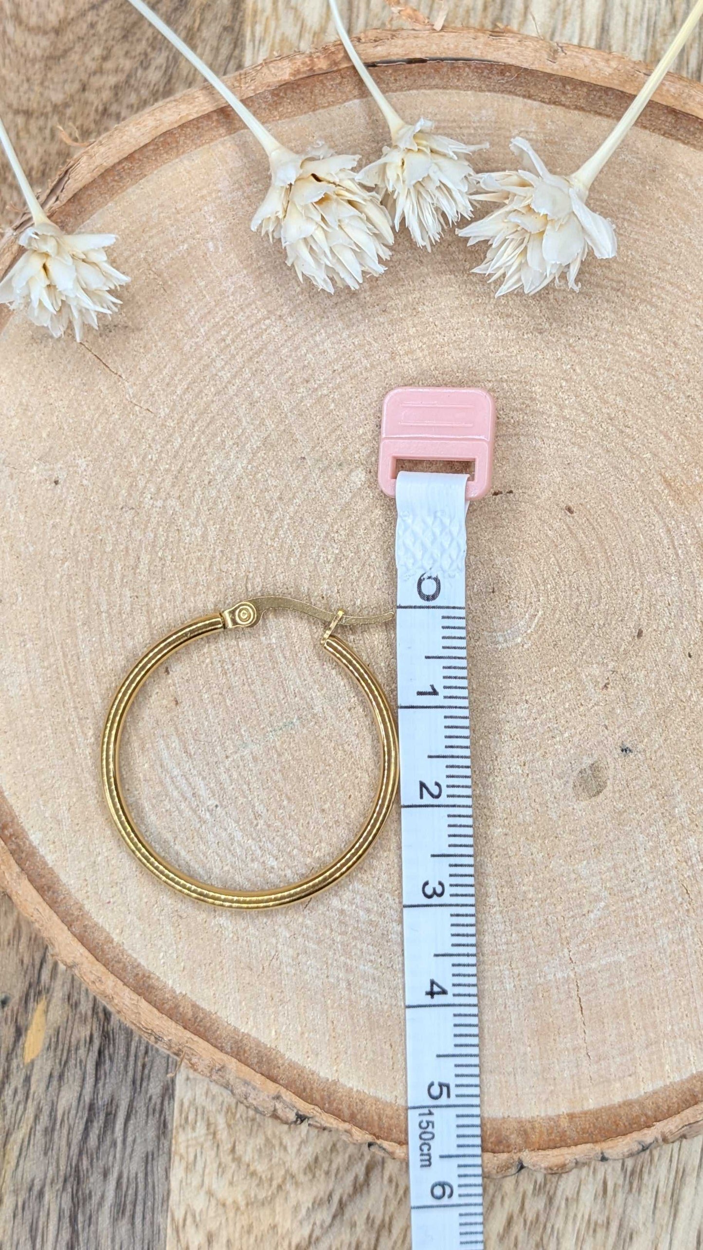 Créole Camélia - 30mm Dorée
