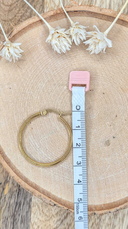 Créole Camélia - 30mm Dorée