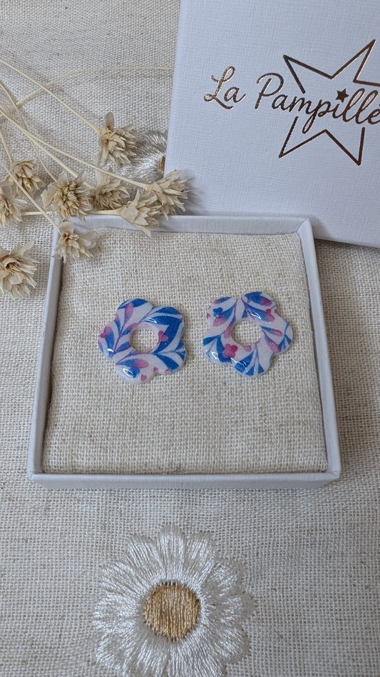 HANA fleurs bleues taille S