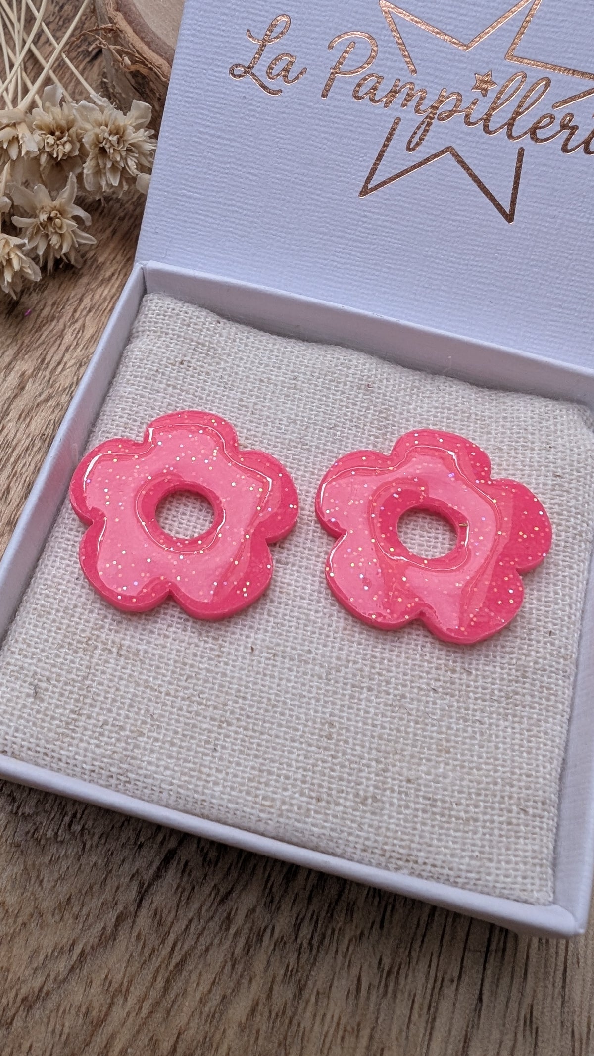 EGLANTINE rose paillettes